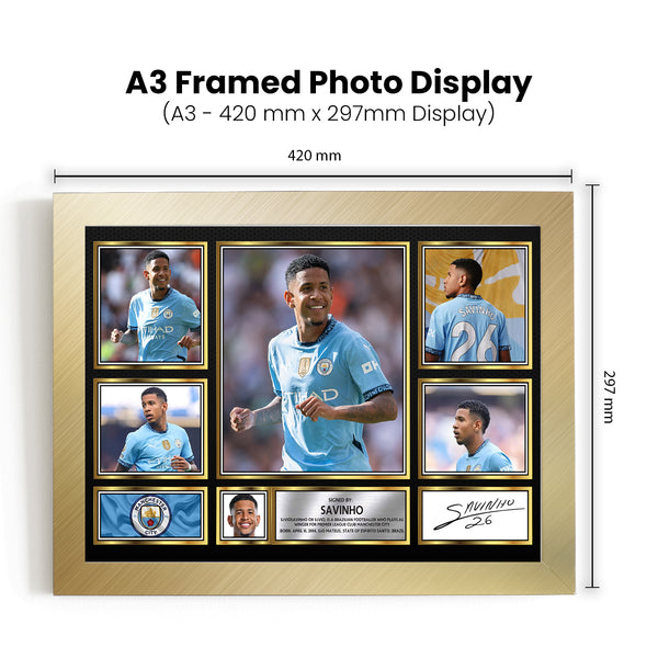 Savinho Printed Signature Football Poster Print