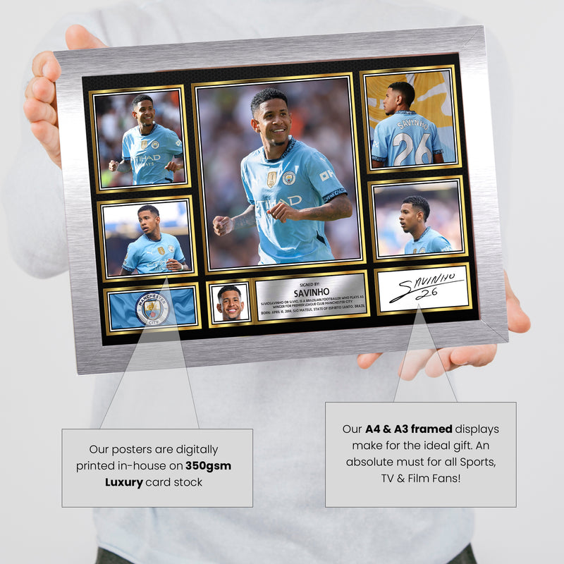 Savinho Limited Edition Signed Football Poster Print