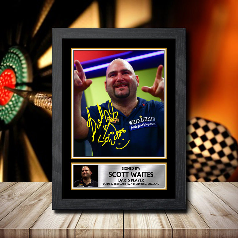 Scott Waites Printed Signature Darts Star Poster Print Framed Wall Art Gift – Scott Waites Printed Signature Darts Star Poster Print