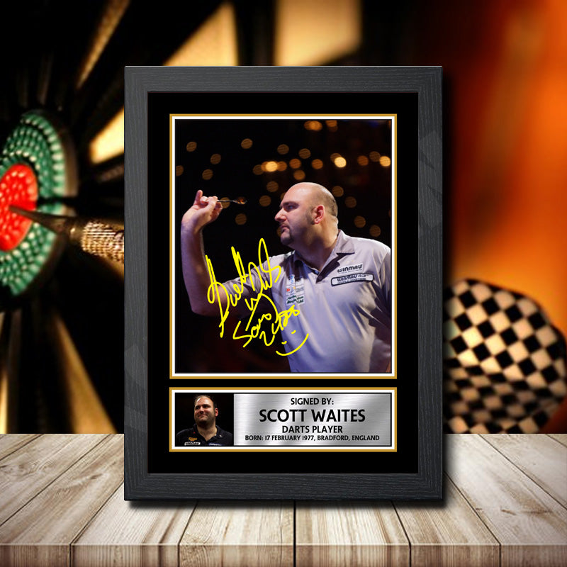 Scott Waites 2 Printed Signature Darts Star Poster Print Framed Wall Art Gift – Scott Waites 2 Printed Signature Darts Star Poster Print
