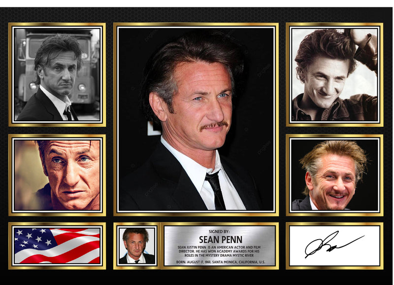 Sean Penn  - Signed Autographed Television Star Print