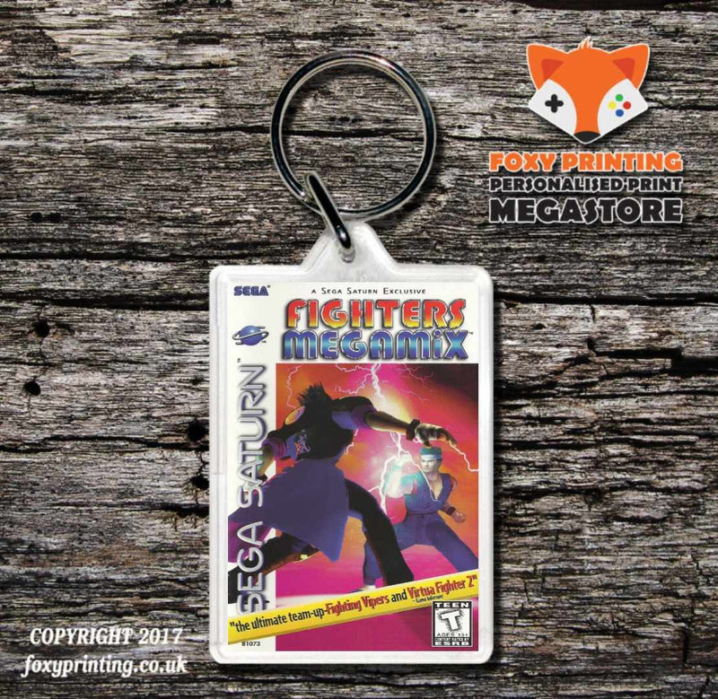 Sega Saturn Fighters Megamix Game Inspired Retro Gaming Keyring