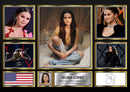 Selena Gomez Singers Framed Autographed Print - Limited Edition Autograph Fan Gift – Collectible Memorabilia Merchandise
