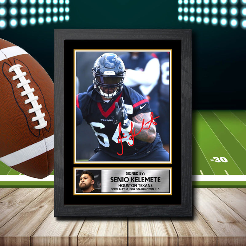 Senio Kelemete Printed Signature NFL Star Poster Print Framed Wall Art Gift – Senio Kelemete Printed Signature NFL Star Poster Print