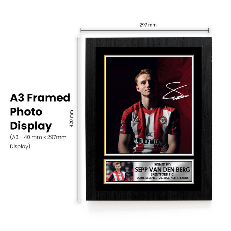 Sepp van den Berg Signed Autograph Poster Print – Brentford F.C. – Dutch Football Memorabilia Gift – Gift for Fans & Collectors