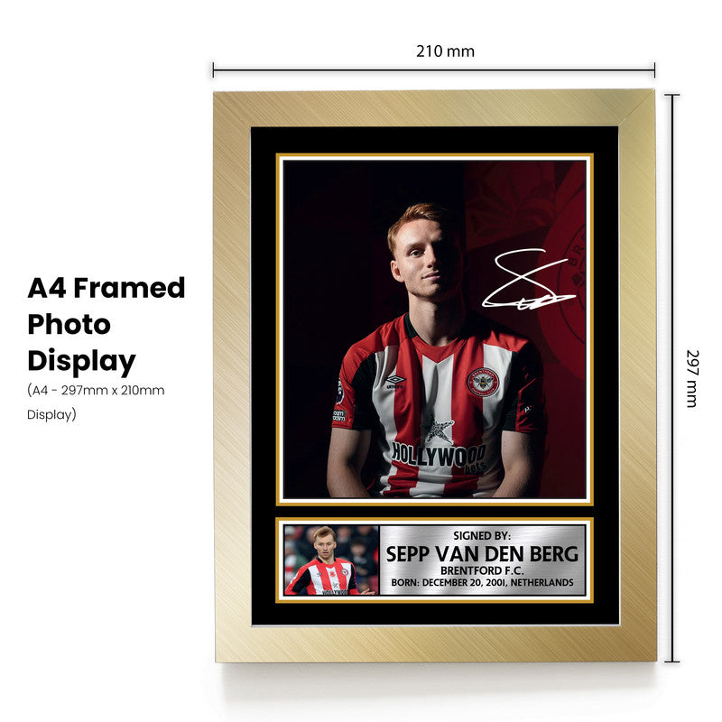 Sepp van den Berg Signed Autograph Poster Print – Brentford F.C. – Dutch Football Memorabilia Gift – Gift for Fans & Collectors