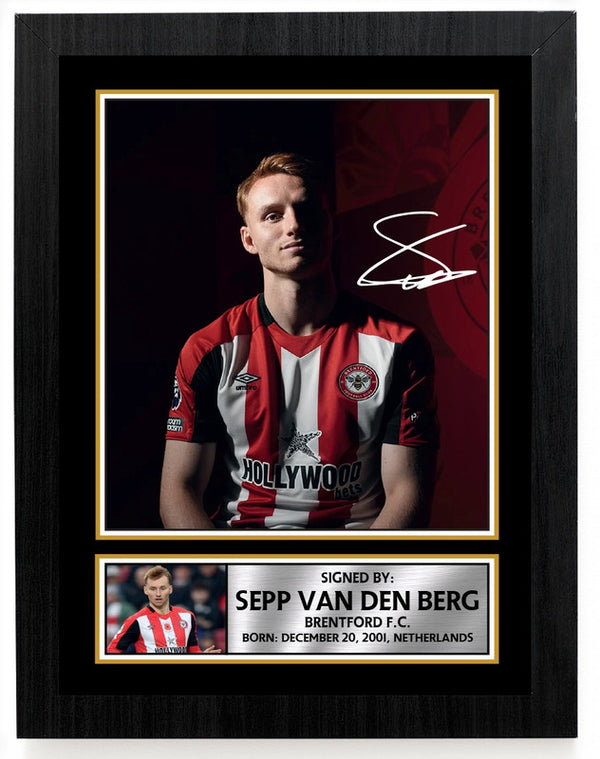 Sepp van den Berg Printed Signature Poster Print – Brentford F.C. – Dutch Football Wall Art Gift – Gift for Fans & Collectors