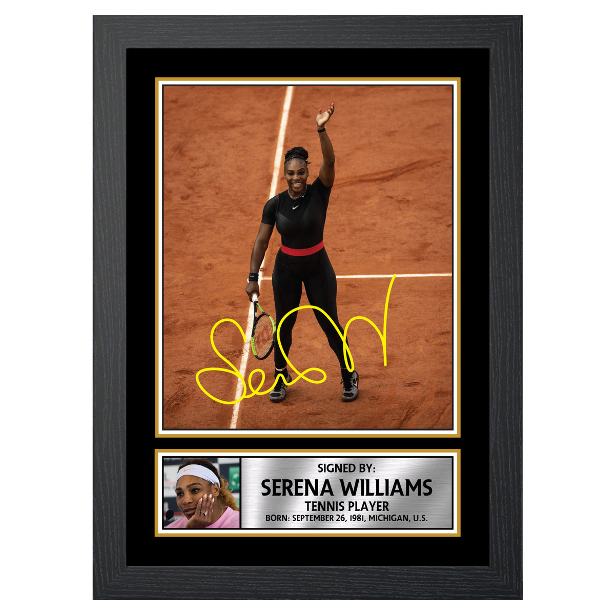 Serena Williams M638 Tennis Player Printed Signature Poster Print Gift