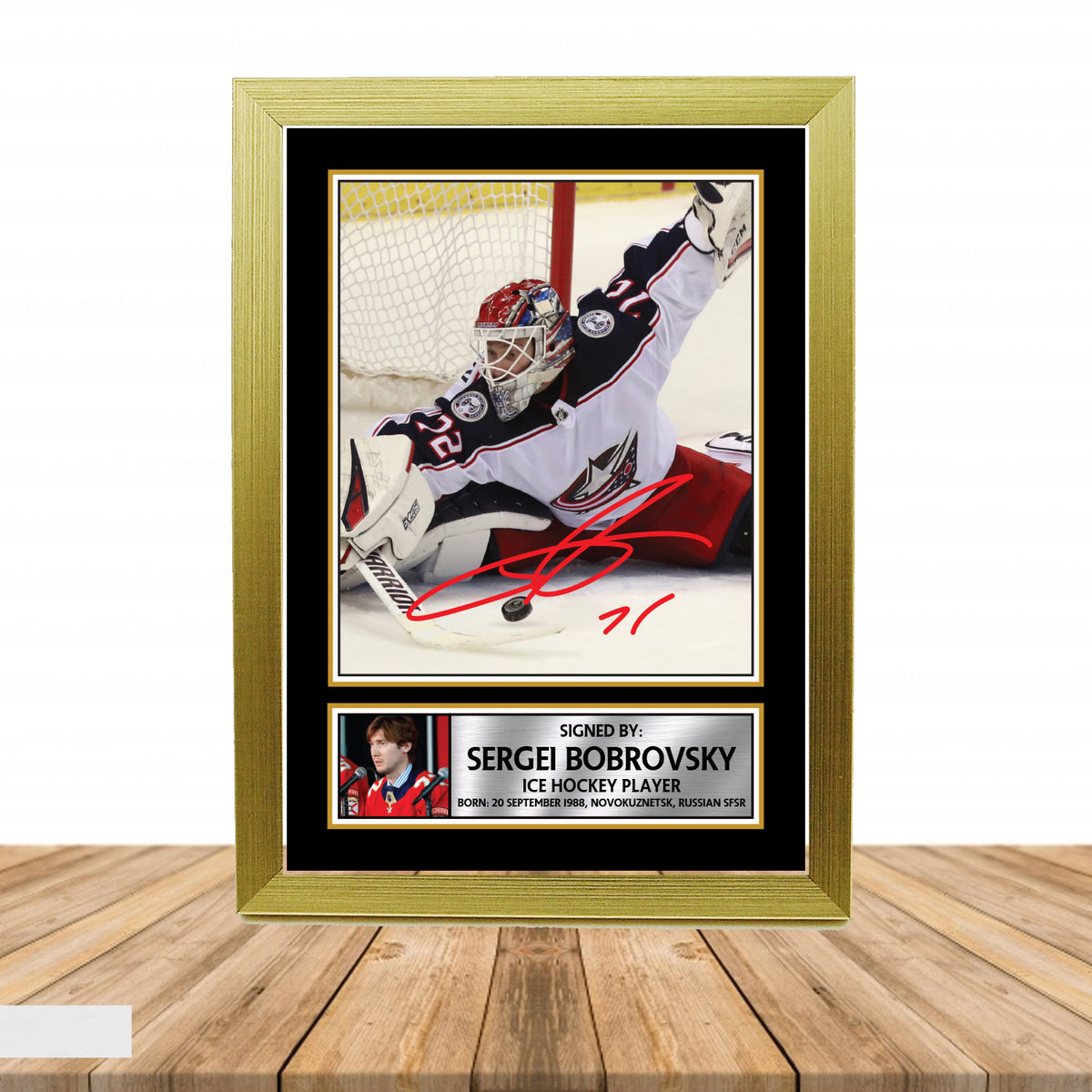 Sergei Bobrovsky Ice Hockey Printed Signature Poster Print Gift