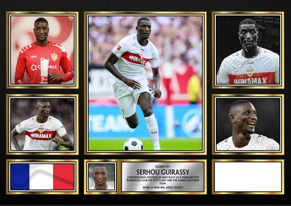Serhou Guirassy Top Footballer Printed Signature Print Landscape