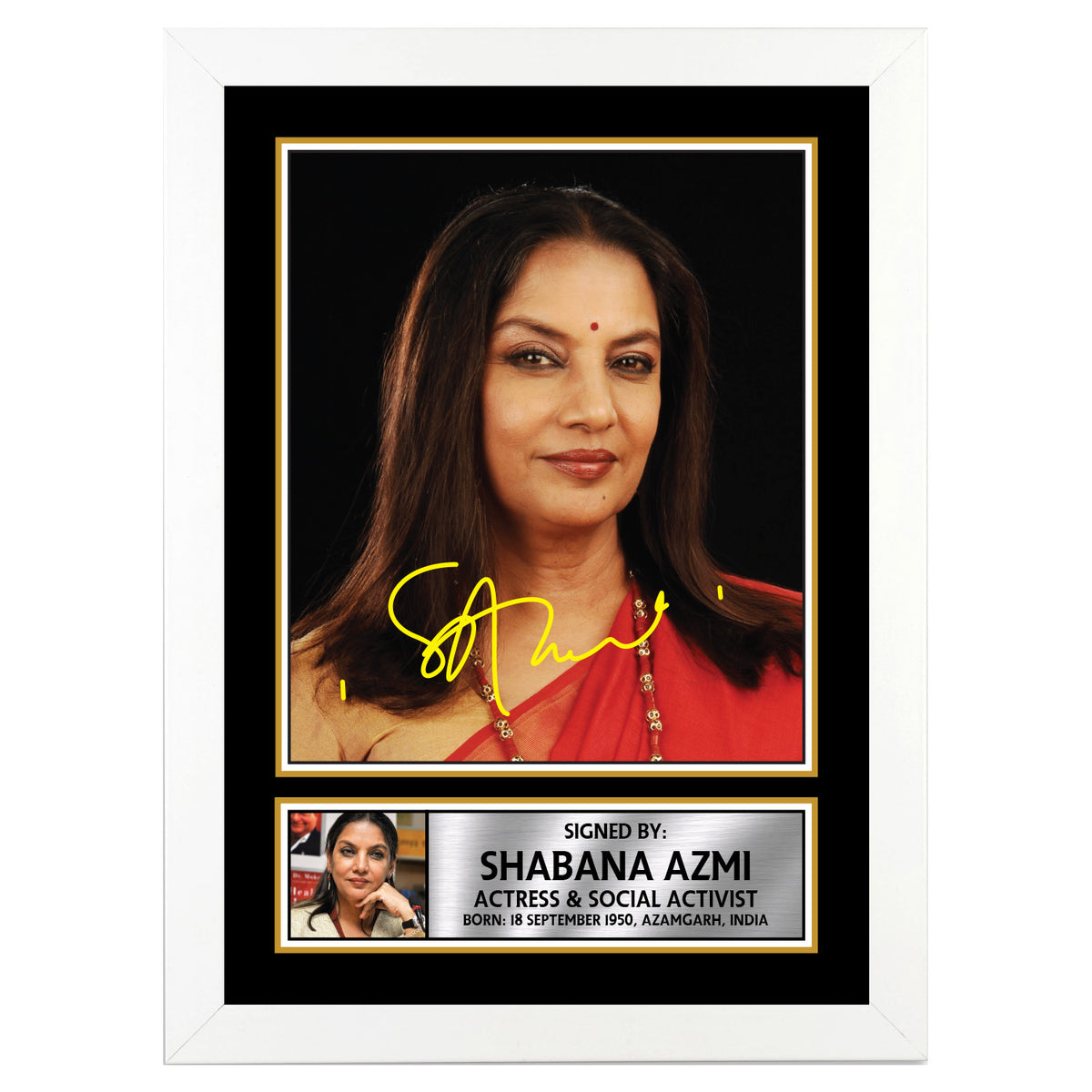 Shabana Azmi M379 Bollywood Printed Signature Poster Print Gift
