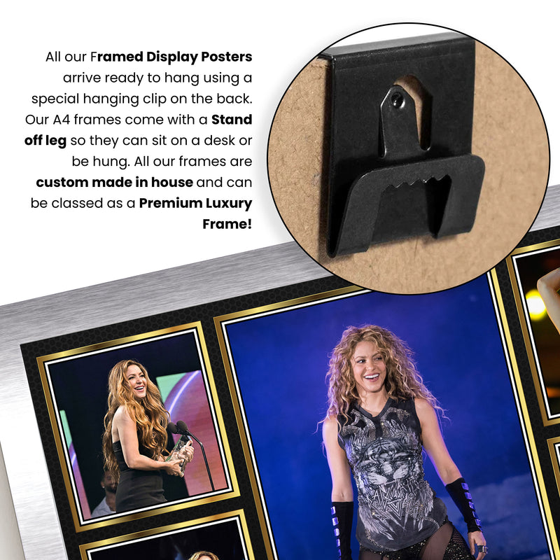 Shakira Singers Framed Autographed Print - Limited Edition Autograph Fan Gift – Collectible Memorabilia Merchandise