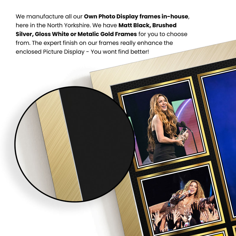 Shakira Singers Framed Autographed Print - Limited Edition Autograph Fan Gift – Collectible Memorabilia Merchandise