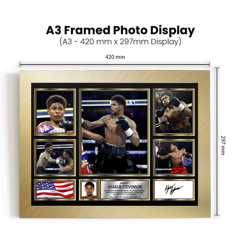 Shakur Stevenson top boxer Autographed Print Landscape