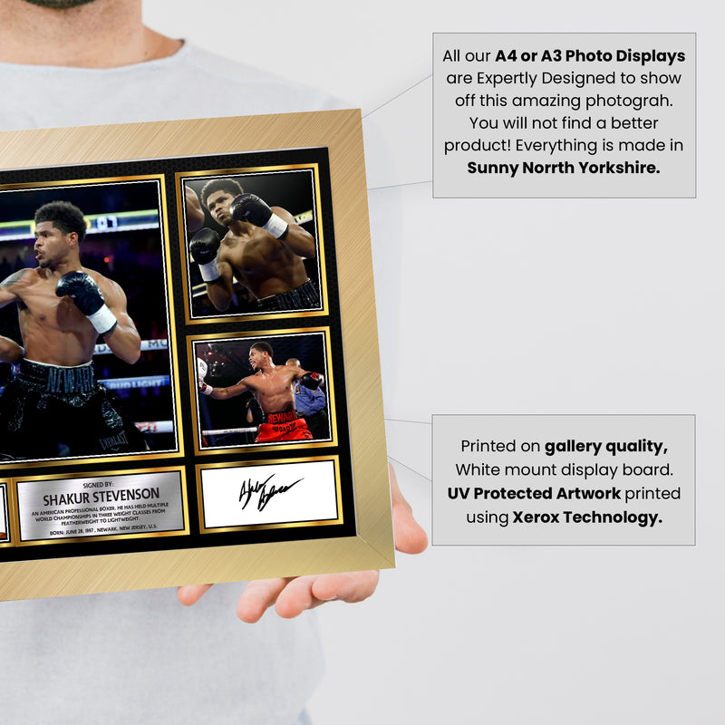 Shakur Stevenson top boxer Autographed Print Landscape