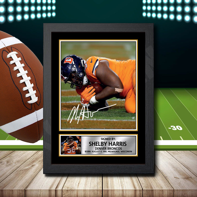 Shelby Harris 2 Printed Signature NFL Star Poster Print Framed Wall Art Gift – Shelby Harris 2 Printed Signature NFL Star Poster Print