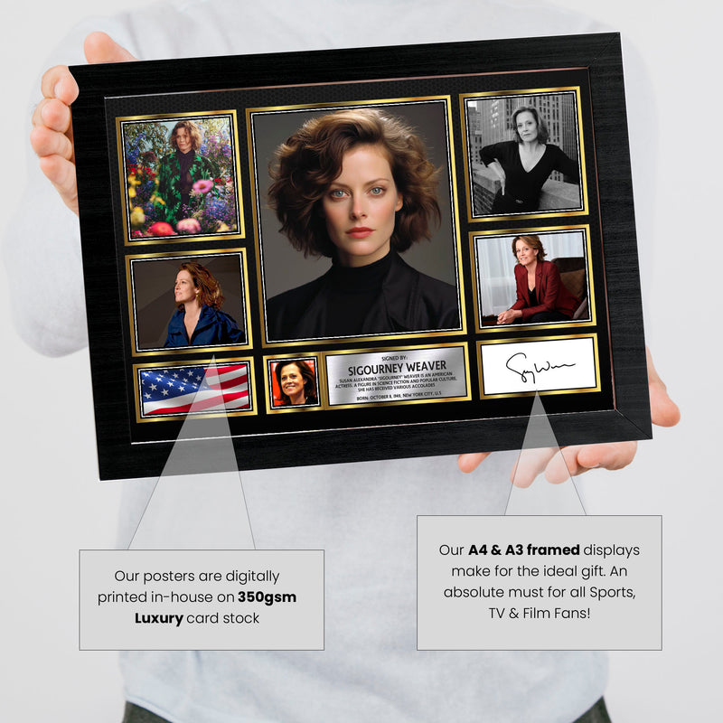 Sigourney Weaver Actors Framed Autographed Print
