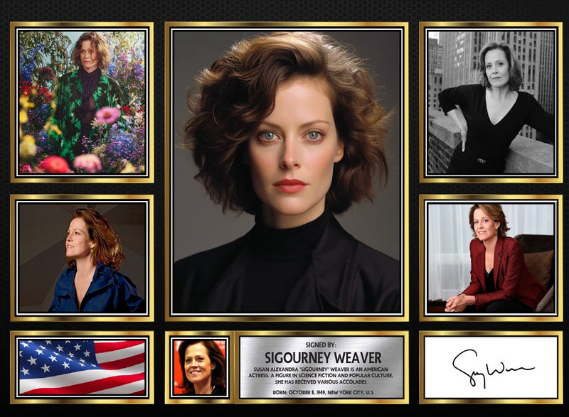 Sigourney Weaver Actors Framed Autographed Print - Limited Edition Autograph Fan Gift – Collectible Memorabilia Merchandise