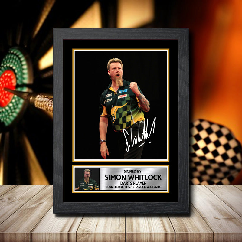 Simon Whitlock 2 Printed Signature Darts Star Poster Print Framed Wall Art Gift – Simon Whitlock 2 Printed Signature Darts Star Poster Print
