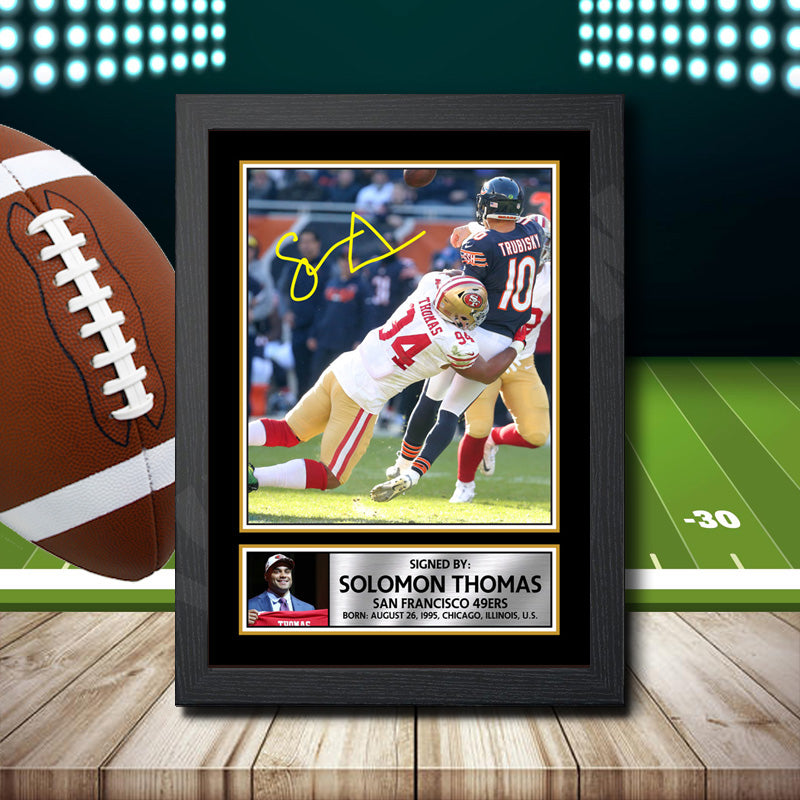 Solomon Thomas 2 Printed Signature NFL Star Poster Print Framed Wall Art Gift – Solomon Thomas 2 Printed Signature NFL Star Poster Print