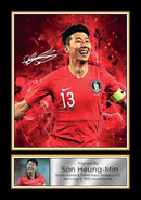 Son Heung-Min Signed Autographed Portrait Poster Print – Tottenham Hotspur & South Korea Football Memorabilia Wall Art for Fans & Collectors