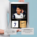 Son Heung-min Icons Signed Poster Print – Tottenham Hotspur Tribute Wall Art with Signature Panel – Premium Football Memorabilia for Fans & Collectors