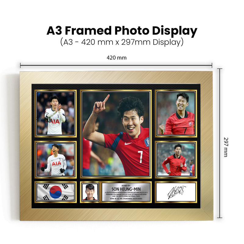 Son Heung-min Football Gift MC1602 Framed Autographed Print