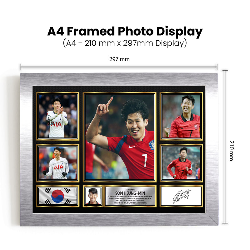 Son Heung-min Football Gift MC1602 Framed Autographed Print