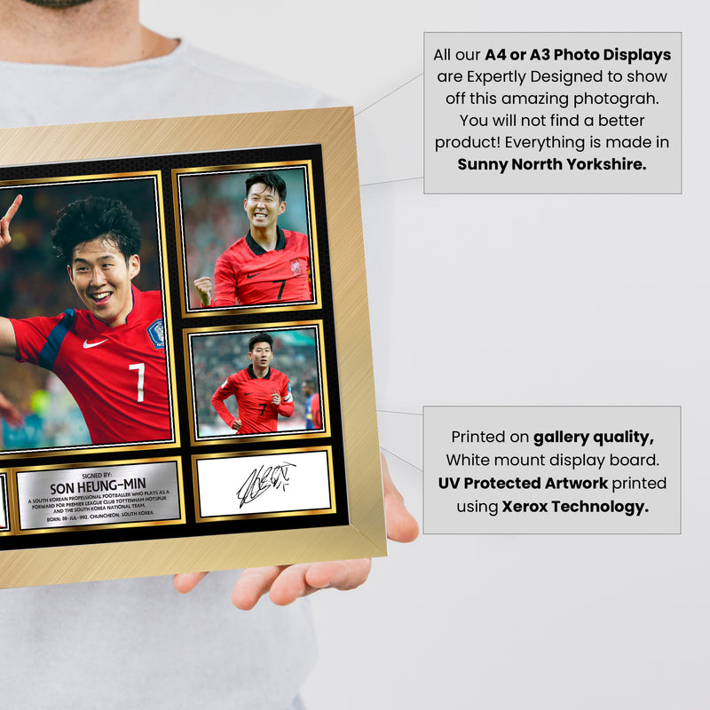 Son Heung-min Football Gift MC1602 Framed Autographed Print