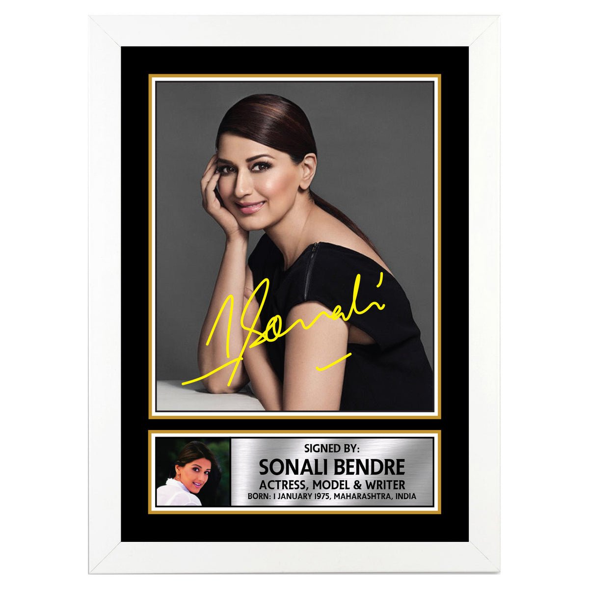 Sonali Bendre M388 Bollywood Printed Signature Poster Print Gift
