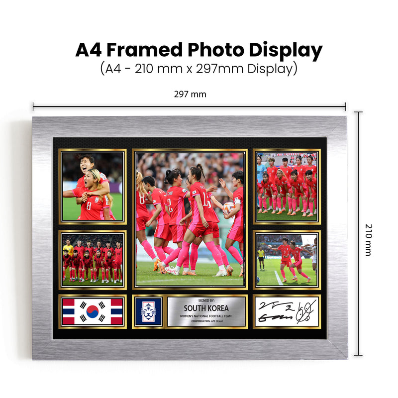 South Korea Ladies Football Teams Framed Autographed Print - Limited Edition Autograph Fan Gift – Collectible Memorabilia Merchandise