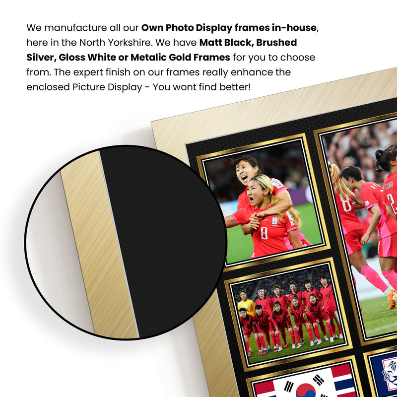 South Korea Ladies Football Teams Framed Autographed Print - Limited Edition Autograph Fan Gift – Collectible Memorabilia Merchandise