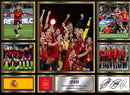 Spain Ladies Football Teams Framed Autographed Print - Limited Edition Autograph Fan Gift – Collectible Memorabilia Merchandise