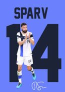 Tim Sparv Signed Poster Print – Finland National Team Captain Tribute Wall Art with Signature & Jersey Number 14 – Midfield Leader Memorabilia for Football Fans & Collectors