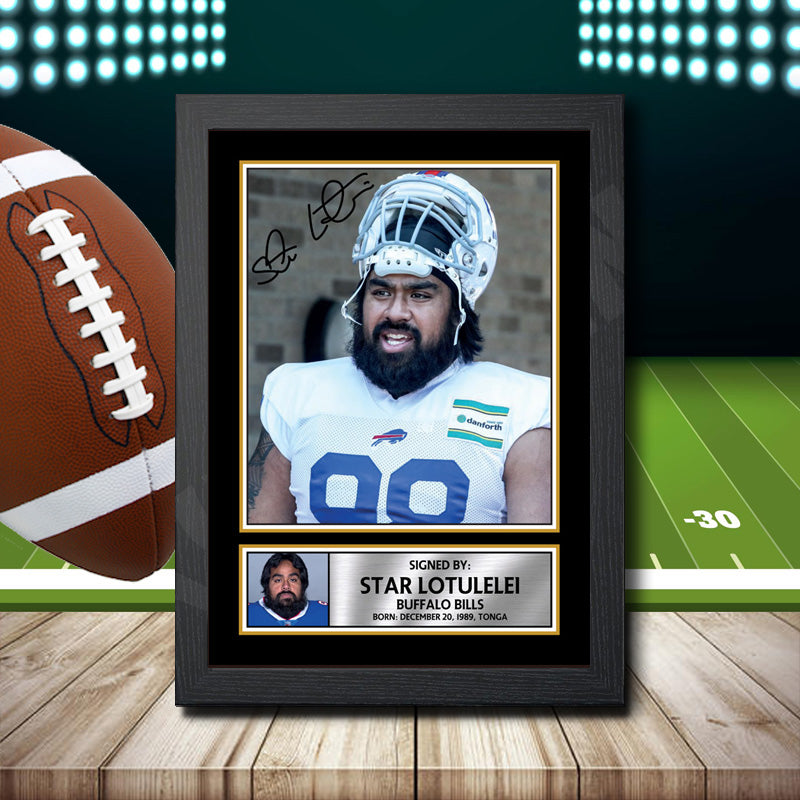 Star Lotulelei 1 Printed Signature NFL Star Poster Print Framed Wall Art Gift – Star Lotulelei 1 Printed Signature NFL Star Poster Print