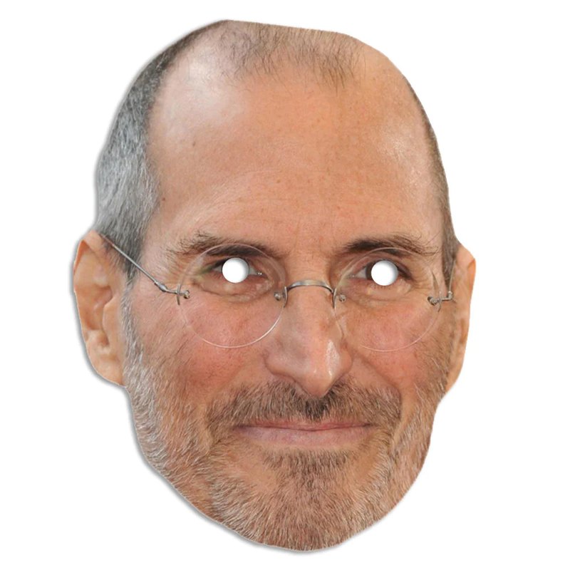 Steve Jobs Entrepreneur Celebrity Face Mask Fancy Dress Cardboard Costume Mask