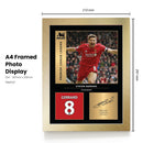 Steven Gerrard Icons Signed Poster Print – Liverpool FC Legend Tribute – Premier League Wall Art with Signature Panel & Jersey Number
