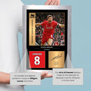Steven Gerrard Icons Signed Poster Print – Liverpool FC Legend Tribute – Premier League Wall Art with Signature Panel & Jersey Number