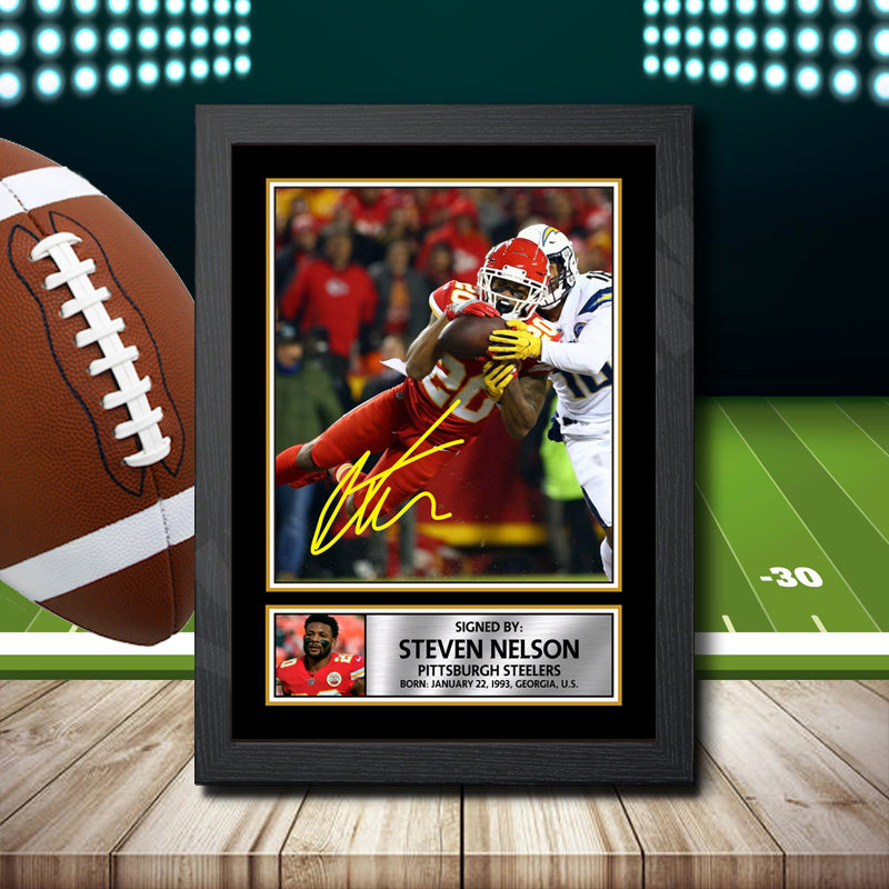 Steven Nelson Printed Signature NFL Star Poster Print Framed Wall Art Gift – Steven Nelson Printed Signature NFL Star Poster Print