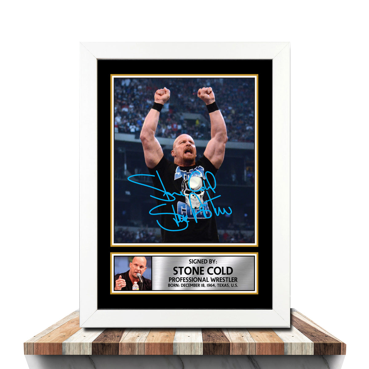 Stone Cold M1087 Wrestling Printed Signature Poster Print Gift