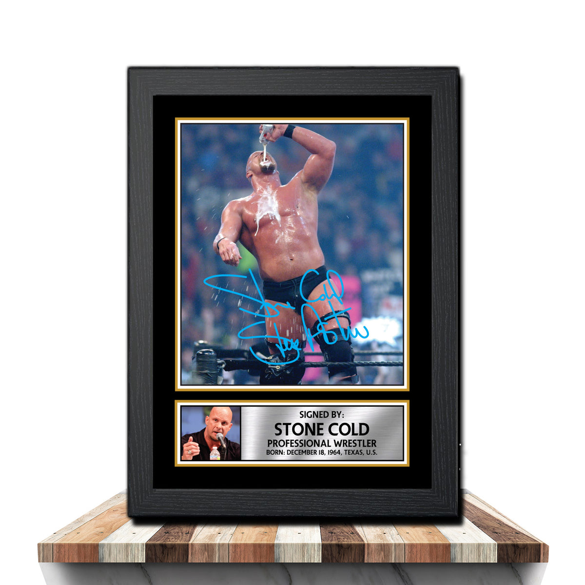 Stone Cold M1088 Wrestling Printed Signature Poster Print Gift