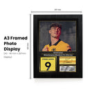 Strand Larsen Printed Signed Poster – Wolverhampton Wanderers FC & Norway Striker Tribute Wall Art with Jersey & Bio Plaque – Premier League Football Memorabilia for Fans & Collectors
