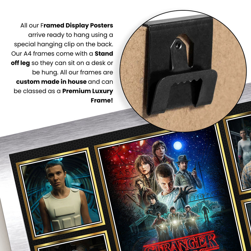 Stranger Things Netflix Shows Framed Autographed Print - Limited Edition Autograph Fan Gift – Collectible Memorabilia Merchandise