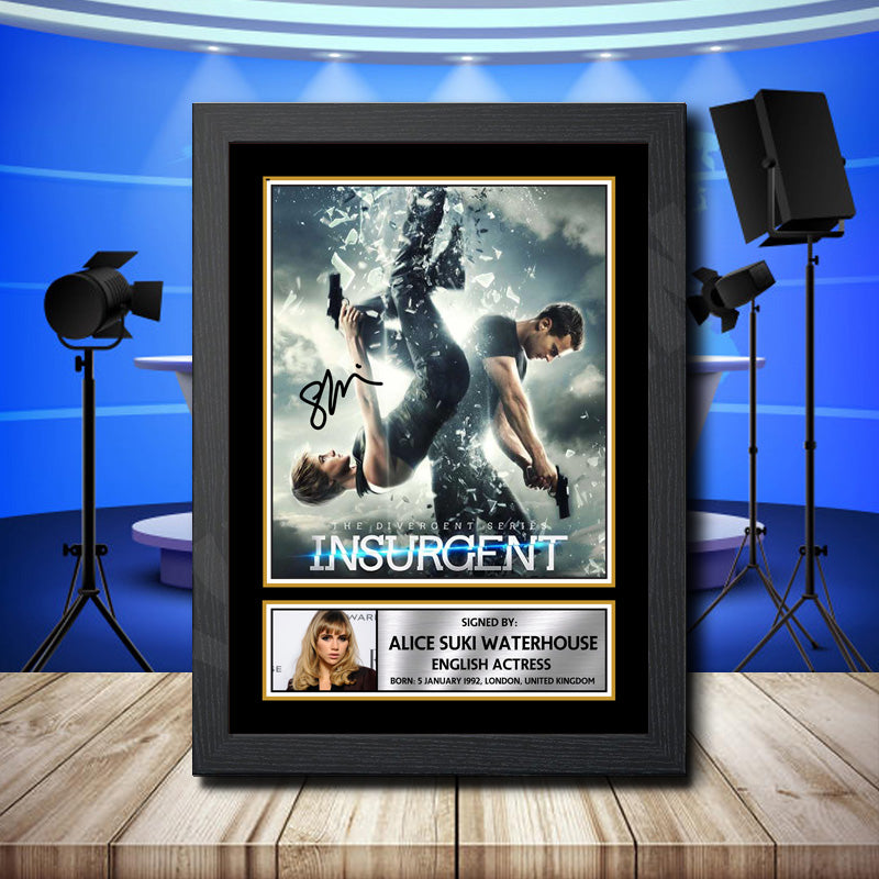 Suki Waterhouse 2 Printed Signature Television Star Poster Print Framed Wall Art Gift – Suki Waterhouse 2 Printed Signature Television Star Poster Print