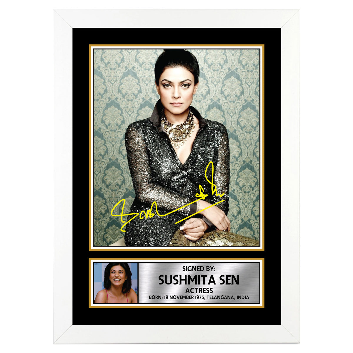 Sushmita Sen M393 Bollywood Printed Signature Poster Print Gift