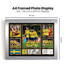 Sweden Ladies Football Teams Framed Autographed Print - Limited Edition Autograph Fan Gift – Collectible Memorabilia Merchandise