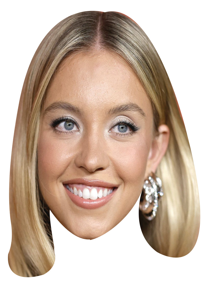 Sydney Sweeney Celebrity Face Mask Fancy Dress Cardboard Costume Mask