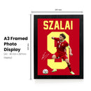 Ádám Szalai Signed Poster Print – Hungary National Team Captain Tribute Wall Art with Signature & Jersey Number 9 – Legendary Striker Memorabilia for Football Fans & Collectors
