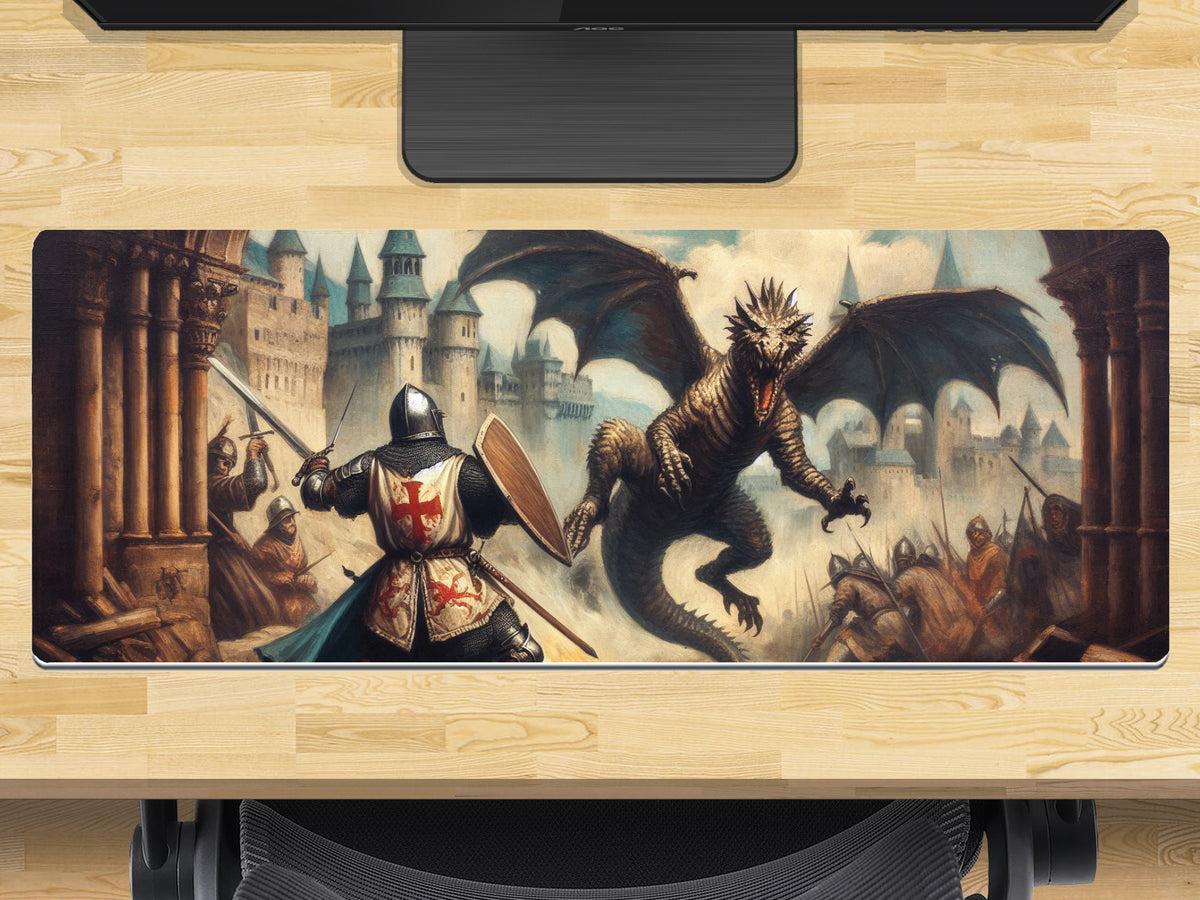 Extra Large Gaming Mouse Mat 800mm x 300mm - Taming The Dragon