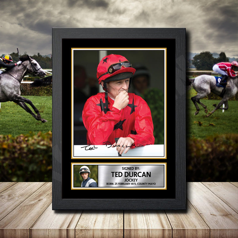 Ted Durcan Printed Signature Horse-Racing Star Poster Print Framed Wall Art Gift – Ted Durcan Printed Signature Horse-Racing Star Poster Print